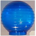 Perfecttwinkle Sphere 6 in. Etched Blue Acrylic Festival Replacement Globe; Pack Of 6 PE911320